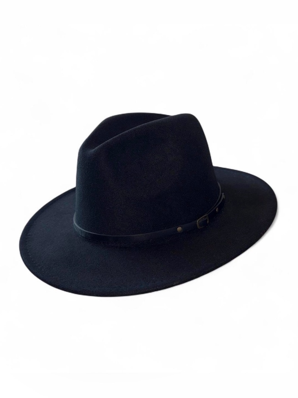 Black Western Boho Rancher Wide Brim Festival Hat